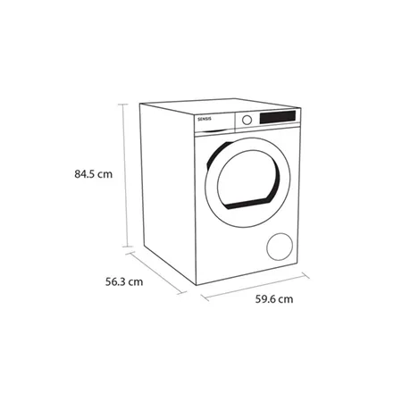 Sensis TDHF018A2W 8kg Heat Pump Tumble Dryer - White