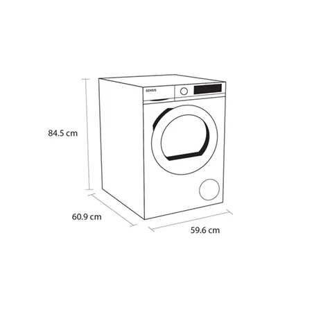 Sensis TDHF019A2W 9kg Heat Pump Tumble Dryer - White