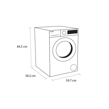 Sensis WMF01914AW 9kg 1400 Spin Washing Machine - White