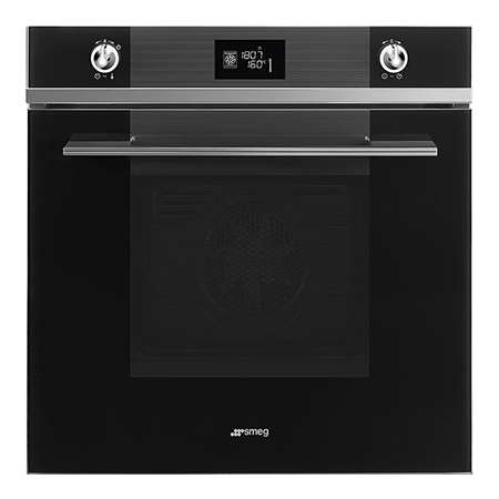 Smeg SF6102TVN 60cm Electric Double Oven Black Glass