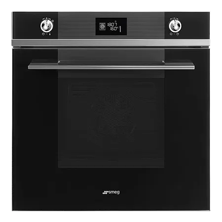 Smeg SF6102TVN 60cm Electric Double Oven Black Glass