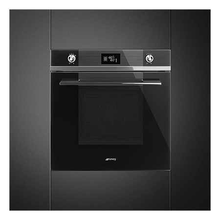 Smeg SF6102TVN 60cm Electric Double Oven Black Glass