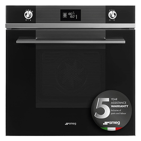 Smeg SF6102TVN 60cm Electric Double Oven Black Glass