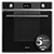 Smeg SF6102TVN 60cm Electric Double Oven Black Glass