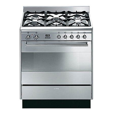 Smeg SUK81MFX8 80cm Dual Fuel Cooker Stainless Steel with Single Oven