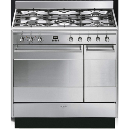 Smeg SUK92MX9 90cm Dual Fuel Cooker Stainless Steel