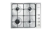 Smeg S64S 60cm Stainless Steel 4 Burner Gas Hob with New Style Controls