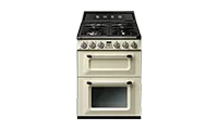 Smeg TR62P Victoria 60 cm Dual Fuel Gas Cooker Cream with Twin Cavity