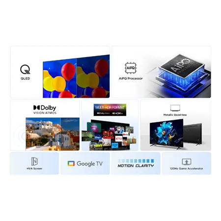 TCL 43P7K-UK 43" 4K QLED Direct LED HDR Google TV