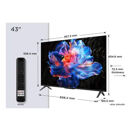 TCL 43V6C-UK 43" 4K Direct LED HDR Google TV