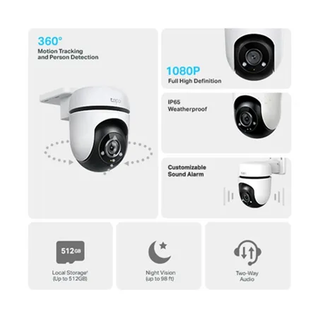 TP-Link TAPOC500 Outdoor Pan Tilt Security Wi-Fi Camera 