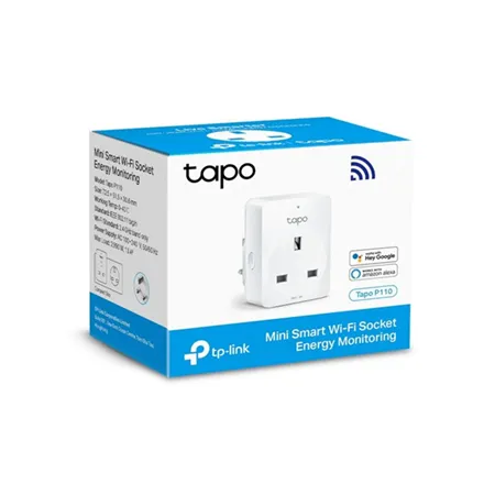 TP-Link TAPOP110 Energy Monitoring Mini Smart Wi-Fi Plug in White