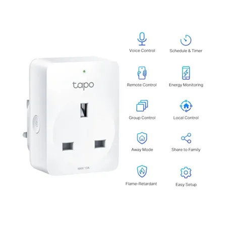 TP-Link TAPOP110 Energy Monitoring Mini Smart Wi-Fi Plug in White