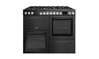Tesla T100MCDFRCB 100cm Dual Fuel Range Cooker in Black Colour