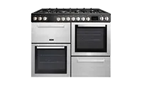 Tesla T100MCDFRCSS 100cm Dual Fuel Range Cooker in Stainless Steel Colour