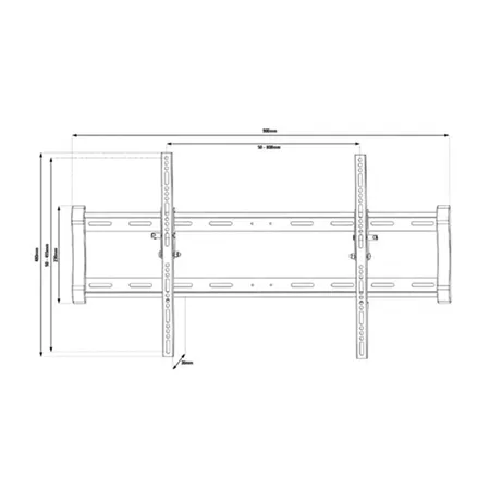 Vivanco EDP37976 EDP 37976 Flat Wall Bracket 800x400