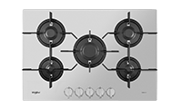Whirlpool PMW75D2IXL Gas Hob: 5 gas burners
