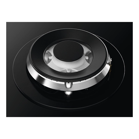 Zanussi ZGGN645K 60cm Gas Hob on Glass with 4 Burner in Black colour