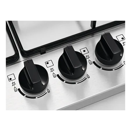 Zanussi ZGNN640X 59.4cm Series 20 Slim side control Integrated Gas Hob