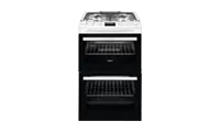 Zanussi ZCG43250WA 55cm Double Cavity Gas Cooker - Catalytic Cleaning